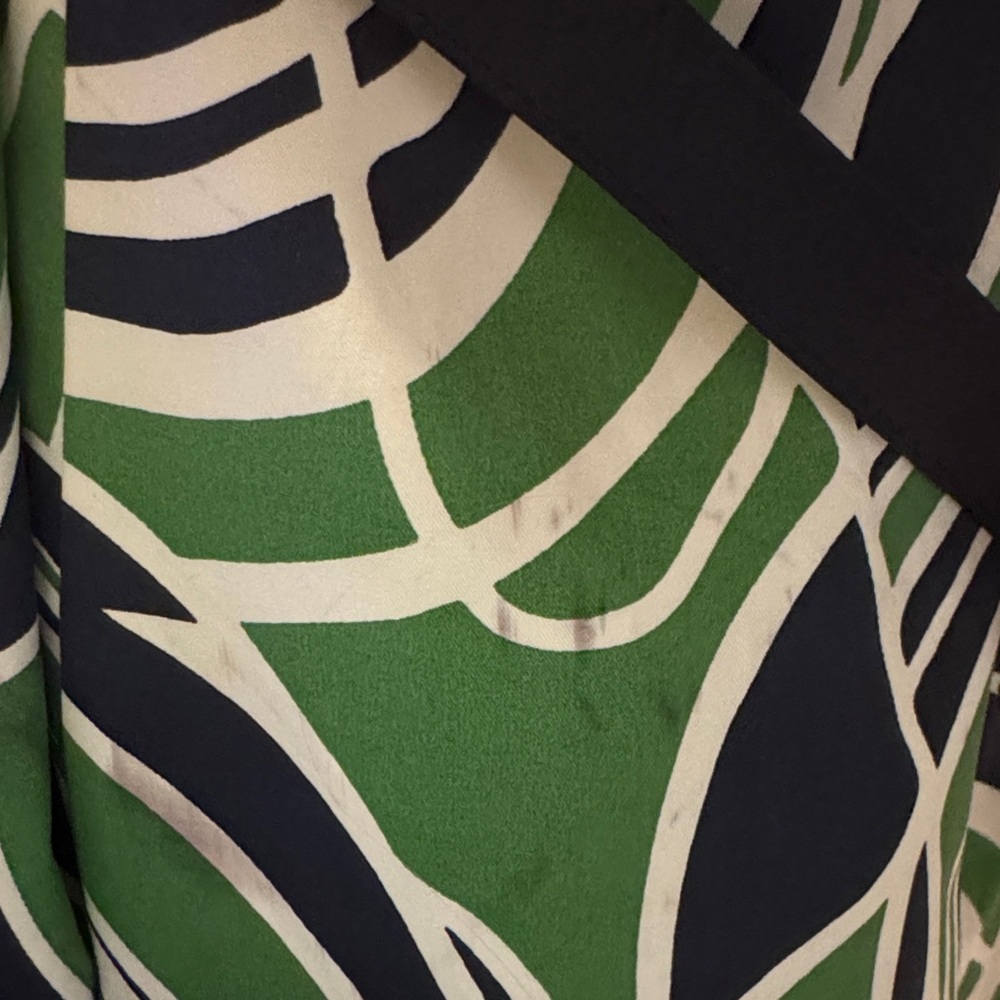 Merona Green and Navy Blue Swirl Midi Dress - Picture 9 of 9
